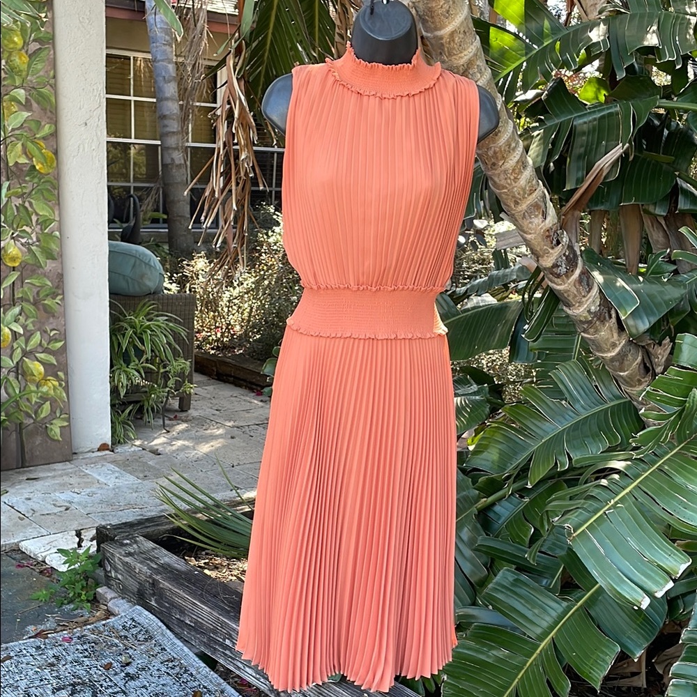 Nanette Lepore pleated drop waist dress